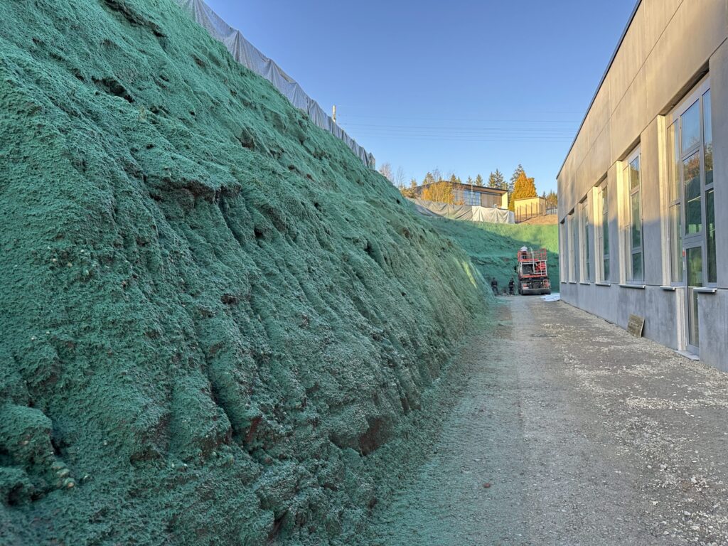 Erosionsschutzmatten im Anspritzverfahren